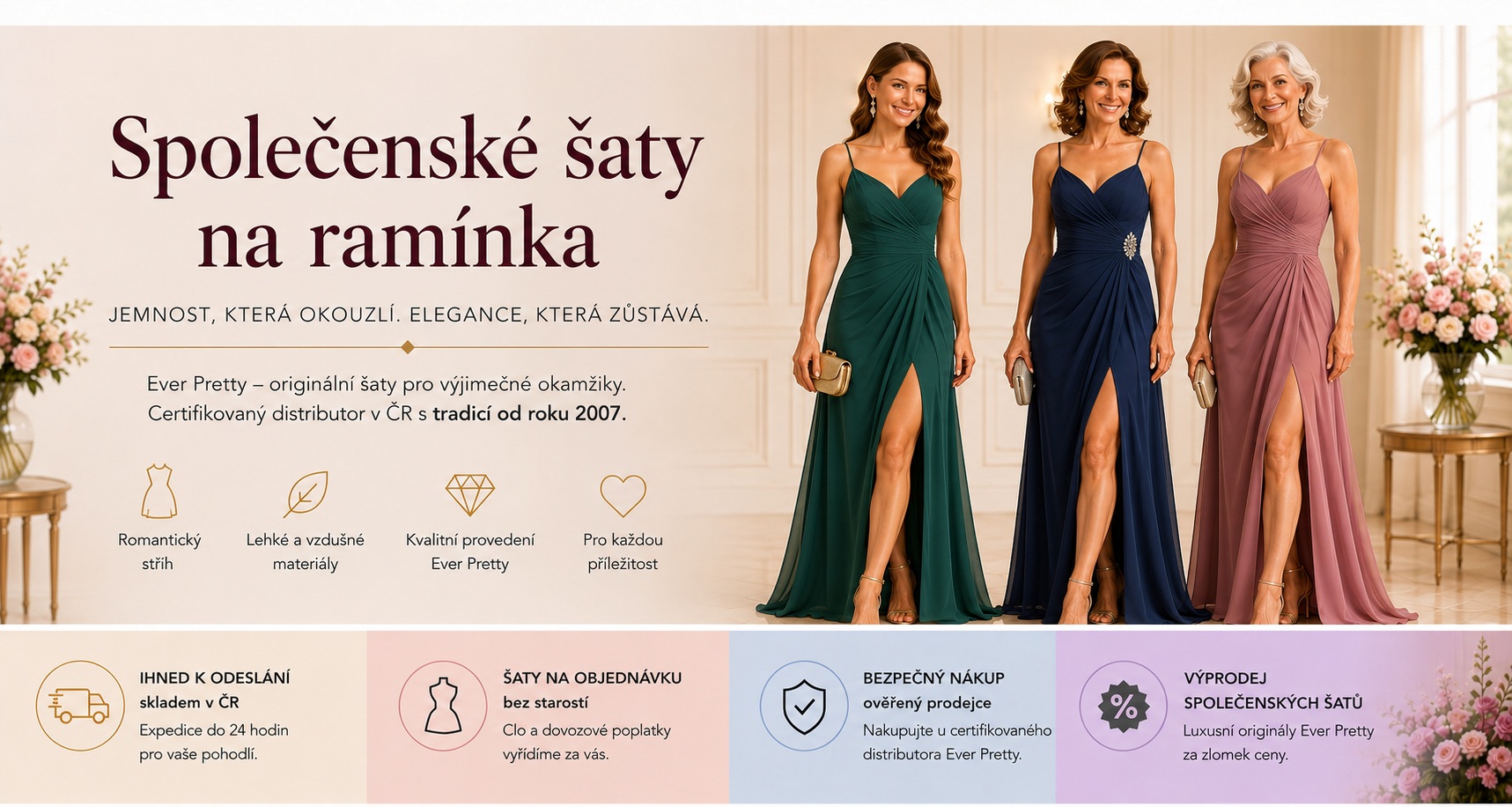 Společenské šaty na ramínka MODION distributor Evere Pretty_1